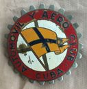 Badge automobile auto car club Cuba Cuban Automovil Y Aero Club Cuba gear shaped