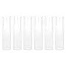 Koyal Wholesale Glass Hurricane Candle Holders, Tall Cylinder Chimney Tubes, Open On Both Ends for Pillar, Taper Candles Cover, Wedding Centerpieces Decorations, Bulk Set (6, 3" W x 6" H)