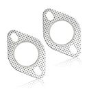 2PCS 2.25" Car Exhaust Gasket,Standard 2-Bolt Exhaust Flange Gasket Replaces OEM#120-06310-0002,Professional Exhaust Manifold Gasket Material Car Accessories (2.25 inch)