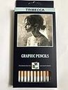TRIBECCA 12Pcs Drawing Shading Sketch Pencil Set Professional Technical Pencils For Artists,Black