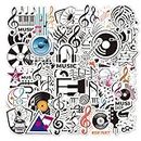 Music Stickers 50Pcs, Love Musical Note Symbol Decals for Guitar Laptop Water Bottle Phone Scrapbook Skateboard for Kids Adults Teens Music Lovers - Music
