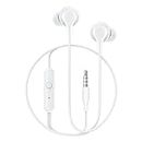 Earphones for Sam-Sung Galaxy A71 / A 71 Earphones Original Like Wired in-Ear Headphones Stereo Deep Bass Head Hands-Free Headset Earbud with Built in-line Mic, 3.5mm Jack (VIW2, White)