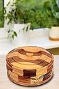 Pioneer Handicrafts Wooden Casserole| Chapati Box| Chapati Box for Kitchen| Hotpot Roti Box| Casserole for Kitchen| Serving Casserole Set| Hotpot for Chapati- Brown Tableware Serveware