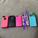 Pink Victoria's Secret Accessories | Bundle 3 Pcs Iphone 5 / 5s Otterbox Vs Pink Iwave Phone Case Euc | Color: Blue/Pink | Size: Iphone 5 / 5s