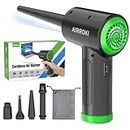 AIRROKI Compressed Air Duster - Electric Air Duster for Computers, 51000RPM 3 Speeds Powerful Cordless Air Duster, 6000mAh Rechargeable Compressed Air for Computer Keyboard Cleaning