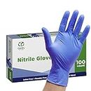 Comfy Package Nitrile Disposable Gloves – 4 mil. | Lattice Free and Rubber Free | Non Sterili Powder Free Gloves - M