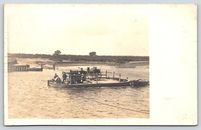 Vintage Postcard Old Ferry With Horse and Buggy