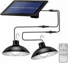 Solar Powered Hanging Pendant Light Garden Outdoor Patio Shed LED Lamp Lighting