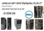 JobLot 61 Computadoras de escritorio Dell Optiplex i3,i5,i7 3020 9020 7020 390 7010 790
