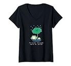 Mujer Ranas Kawaii Amigos de la Rana Estética Cottagecore Kawaii Camiseta Cuello V