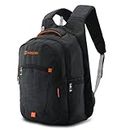 HARISSONS Delta 39L Laptop Backpack (Black-Orange) for Office & Travel Purpose | School Bag for Children with a Multi-Purpose Handy Pouch and Dedicated Laptop Cradle (15.6 inch) | Water-Resistant