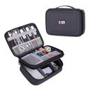 BUBM Electronic Organizer, Double Layer Travel Gadget Storage Bag for Cables, Co