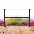 CHR Horizontal Simple Flat Railing Kit - Outdoor Flat Railing for Porch, Balcony, Deck and Outdoor Spaces (40" Tall, 6 feet)