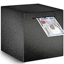 Piggy Bank for Adults Must Break to Open, Vcertcpl Stainless Steel Money Box Safe for Cash Saving, Unbreakable Adults Piggy Bank for Real Money, Metal Money Bank Saving Box (Black, 4.72 inch)