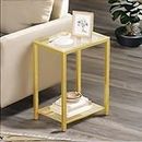 Rafaelo Mobilia Gold Coffee Table, Gold Side Table, Living Room End Tables, Narrow Bedside Table, End Table, Living Room Furniture, Glass Side Table, Gold Glass Table