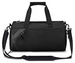 Averrex Sport Gym Bag for Women Men, Gym Duffle Bag with Shoes Compartment and Waterproof Wet Pockets, Overnight Travel Weekend Holdall Bags Fitness Handbag for Sport Travel Training Journey (Black)