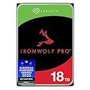Seagate IronWolf Pro 18TB NAS Internal Hard Drive HDD CMR 3.5 Inch SATA 6Gb/s 7200 RPM 256MB Cache for RAID Network Attached Storage, Data Recovery Rescue Service (ST18000NE000)