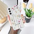 ZTOFERA Floral Case for Samsung Galaxy S22 Plus 5G,Cute Flower Pattern Case for Girls Women,Flexible Silicone Protective Slim Shockproof Bumper Phone Cover for Samsung Galaxy S22 Plus,Clear
