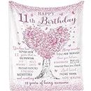 Mubpean Gifts for 11 Year Old Girls Blanket 60"X50", Birthday Gifts for 11 Year Old Girls, 11 Year Old Girl Birthday Gifts, 11 Year Old Girl Gifts Ideas, Gift for 11 Year Old Girl, 11th Birthday Gifts