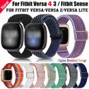 Cinturino sportivo elastico per cinturino in nylon Fitbit Versa 4 3 2 1 Lite/Fitbit Sense