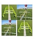 CW Jump Hurdle Youth & Boys Kids Training Hurdles Soccer Football Footwork Running Practice Hurdles for Home Garden Indoor Fitness Sports Fitness Workout Kit Pack of 6