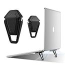 SUNTAIHO Portable Invisible Laptop Stand-2PCS, Mini Aluminum Cooling Pad,Computer Keyboard Mount Kickstand,Ergonomic Lightweight Laptop Desk Stand for MacBook Pro/Air,12-17 Inches Tablet&Laptop-Black
