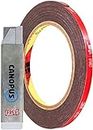 CANOPUS Double Sided Tape 3M Heavy Duty VHB 5952 (6.35mm x 4.5m) Waterproof Tape for Automotive, Indoor, Outdoor use, LED Strip Lights