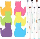 360 hojas notas adhesivas para gatos y paquete de 6 bolígrafos lindos, regalos para mujeres amantes de los gatos, lindos 