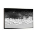 Mercury Row® Waves in Black, Gray & White by Maggie Olsen Canvas, Wood in Black/Gray/White | 40" H x 60" W x 1.5" D | Wayfair
