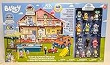 Bluey New 2023 Ultimate Mega Set | 40 Piece 4 Sets in one mega playset | Complete & Extended Heeler Family & Friends 14 Character Figures