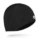 EMPIRELION Lightweight Thermal Skull Cap Ears Warm Cycling Helmet Liner Winter Running Beanie Hats Sweat Wicking Black