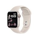 Apple Watch SE (2nd Gen) (GPS + Cellular 40mm) Starlight Aluminium Case with Starlight Sport Band, Regular (Renewed)