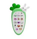 Sevriza® Kids Green Phone Cordless Feature Mobile Phone Toys Mobile Phone for Kids Phone Small Phone Toy Musical Toys for Kids Smart Light (Kimi Rabbit Phone) Multicolor.