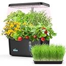 iDOO Hydroponics Growing System with Sprouter Tray, Indoor Garden Sprouting Kit with Pump, Auto-Timer LED Grow Light, 5 Pods Plants Germination Kit Up to 11.81", Hydrophonic Planter Gifts for All
