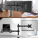 Monitor Stand Laptop Tray Dual Arm Desk Mount Screen Holder Bracket Up to 27''