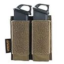 EXCELLENT ELITE SPANKER Pistol Mag Pouch for Glock 92F Double/Triple Molle Magazine Pouch(Double-Coyote brown)