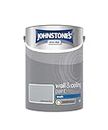 Johnstone's - Wall & Ceiling Paint - Manhattan Grey - Matt Finish - Emulsion Paint - Fantastic Coverage - Easy to Apply - Dry in 1-2 Hours - 12m2 Coverage per Litre - 5L