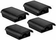 Porro Fino 4 Pack Xbox 360 Wireless Controller Replacement Battery Pack Cover Shell (Black)