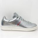 Adidas Girls Stan Smith FW8062 Silver Casual Shoes Sneakers Size 6