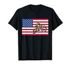 Dirt Bike Bandiera Americana Camo Silhouette 4 luglio Regalo Maglietta