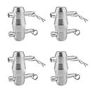 OTTFF 4 Pack Aluminum Double Ended Conical Coupler with Clips Pin DJ Stage Truss Clamp Trusses Parts - Fit F34 F33