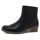 Dansko Daisie Chelsea Boot - Waterproof Leather and Construction with Rubber Outsole and Leather Stacked Heel for Long-Lasting Style in any Weather Black Tumbled 10.5-11 M US