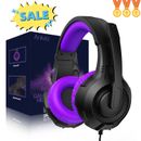 Noise Cancelling Headphones Wired with Mic Stereo Gaming Headset for PC PS4 PS5