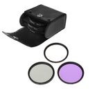 Filtro de lente 3 en 1 digital universal UV+ CPL+ FLD para cañón cámara Nikon Sony A
