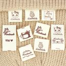 Cat Sewing Accessories Cloth Garment Labels Handmade With Love Clothing Tags