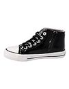 Conguitos Girl'S Black Hi-Top Sneakers Patent Leather - Zapatillas Casual para niña cómodas (Negro/Talla 29)