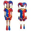 LZH bambini pomni costume carnevale clown fantasia abito costume fantastico circo Body con clown abbigliamento accessori