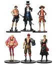 AUGEN One Piece 6 C Action Figure Limited Edition for Car Dashboard, Decoration, Cake, Office Desk & Study Table (18cm)(Pack of 6)