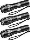 Ultra Bright Flashlights, 2000 Lumens LED Tactical Flashlight, Zoomable, Adjustable Focus, IP65 Waterproof, Portable, 5 Light Modes for Indoor and Outdoor Camping Emergency Hiking (3 Pack)