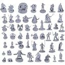 50 miniature uniche fantasy da tavolo RPG figure per Dungeons and Dragons, Pathfinder giochi di ruolo. Bulk non verniciato, ideale per D & D